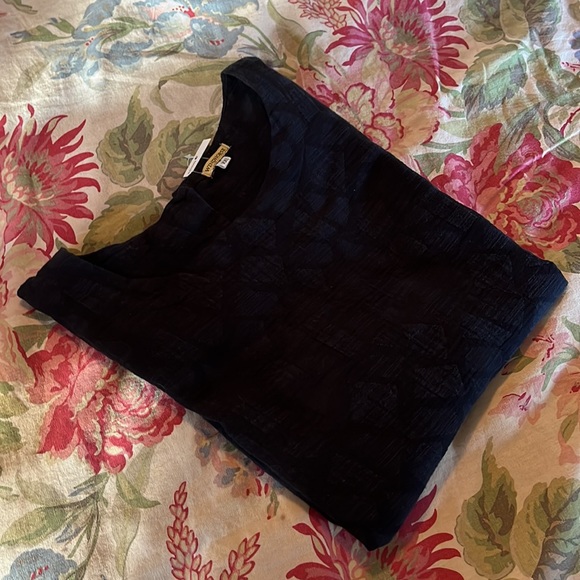 WINDHORSE Size XXL Lagenlook Black Tunic Top Geometric Monochrome Knit 2-pkt NEW - Picture 14 of 15